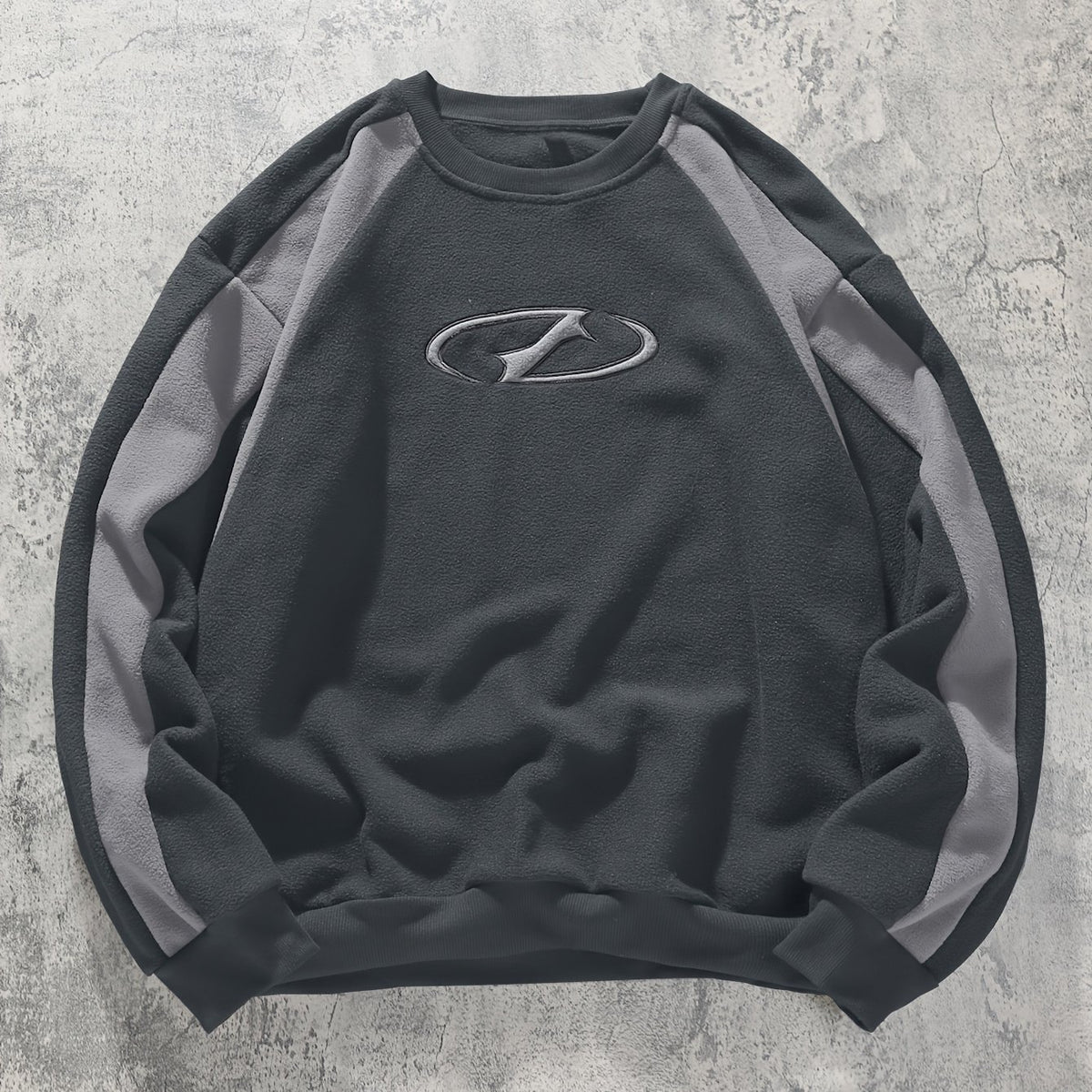 Men’s Color Block Sweatshirt Casual Long Sleeve Crew Neck Top