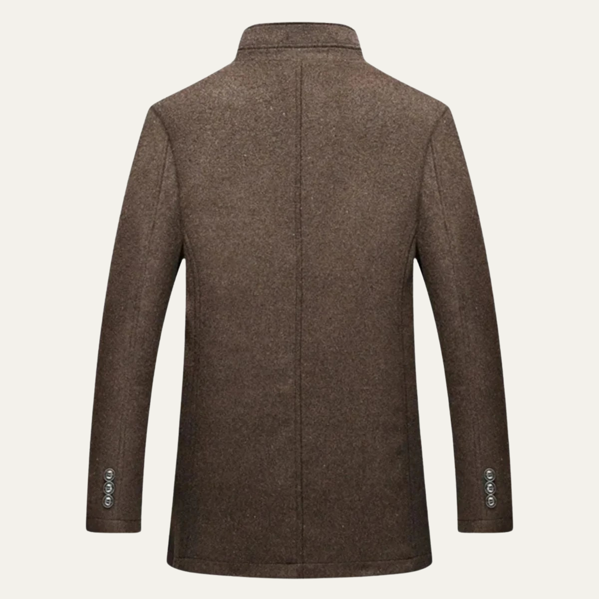 Men’s Stand Collar Coat Long Sleeve Button Front Casual Jacket