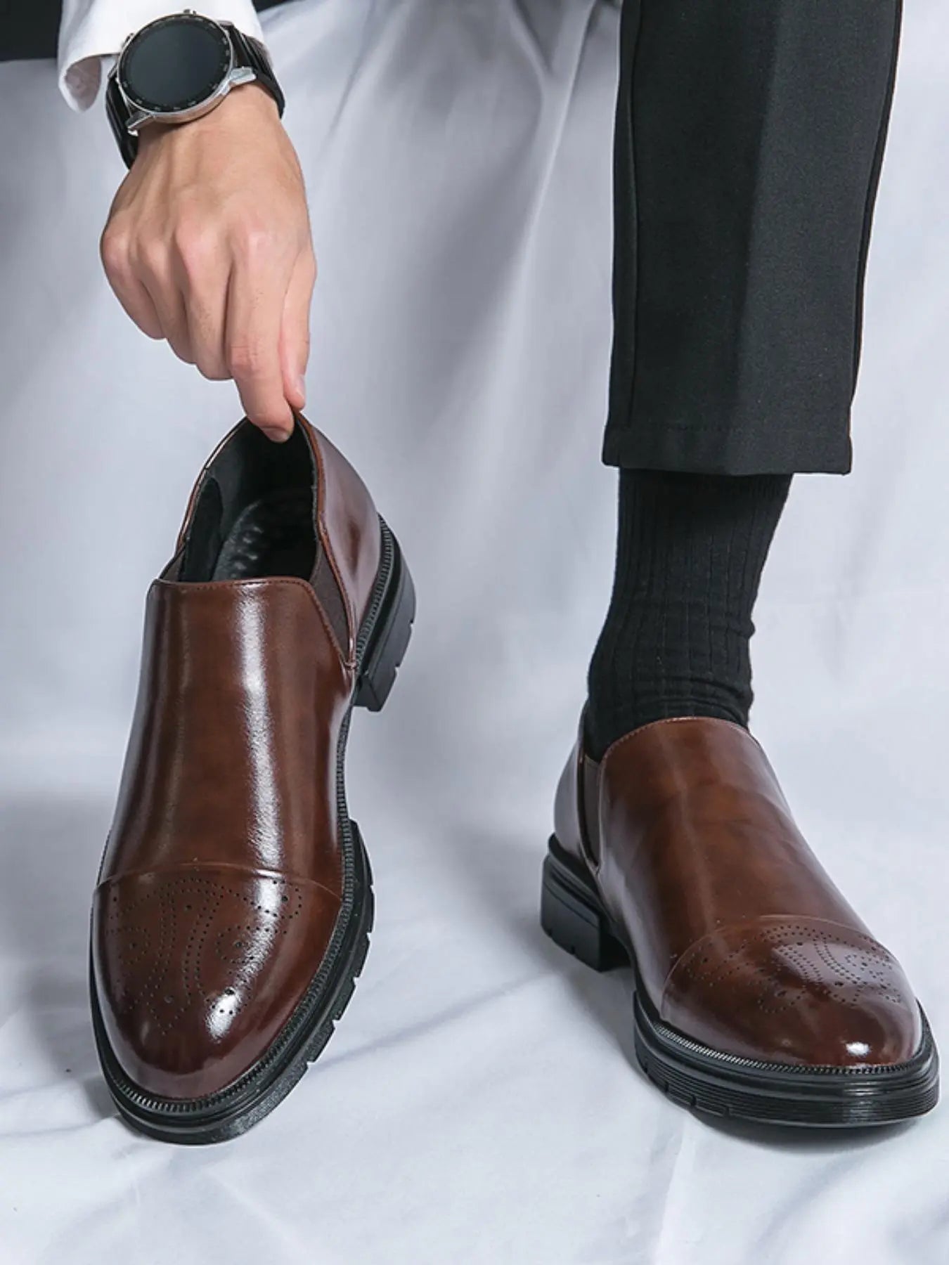 Men’s Slip On Dress Shoes Casual Formal Office Work Footwear