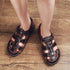 Solorfit Men Cut Out Leather Sandals - Solorfit