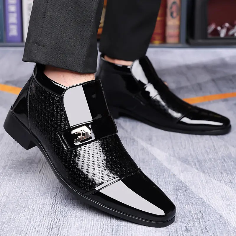 Men’s Dress Ankle Boots Slip On Formal Work and Office Shoes
