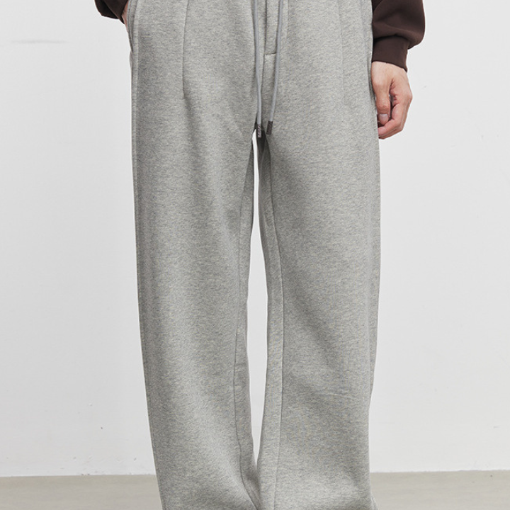 Core Cotton Men Fleece Sweatpants - Ash Gray