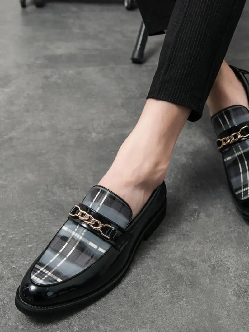 Men’s Slip On Loafers Casual Dress Shoes Comfortable Work Footwear