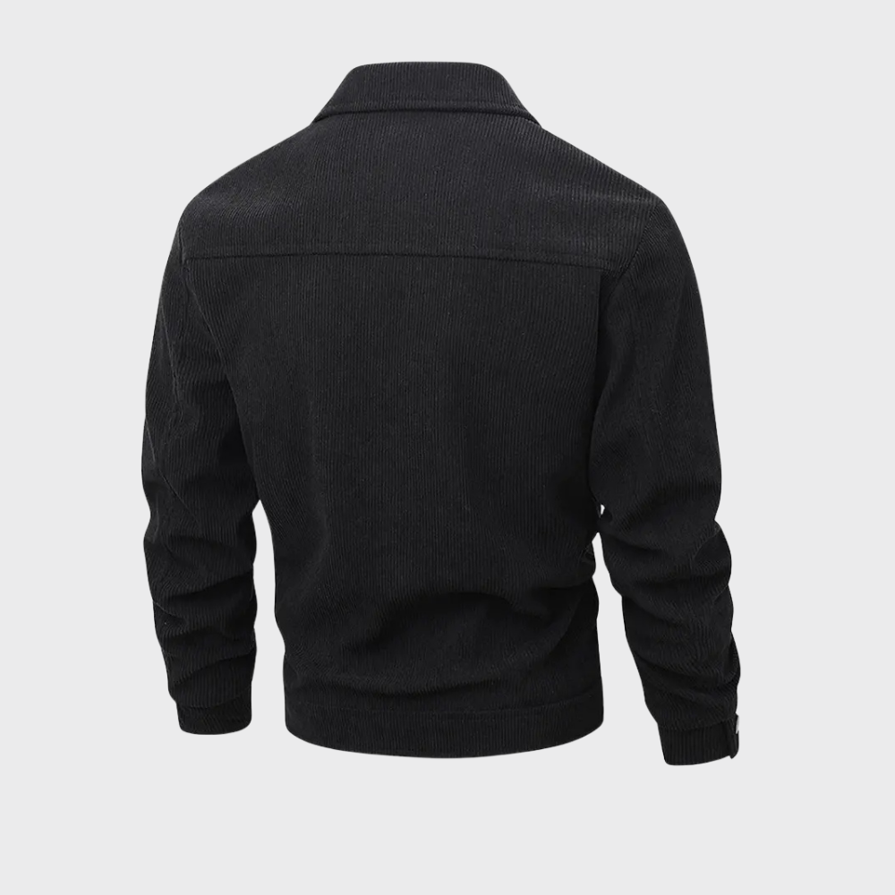 Men’s Button-Up Jacket Casual Utility Jacket with Chest Pockets