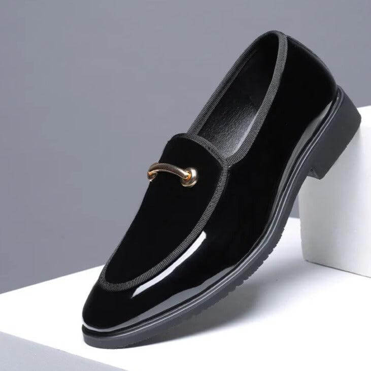 Lusso - Italian style patent Leather Loafers dress shoes for Men - Solorfit