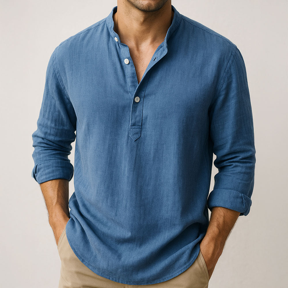 Vento Classico Men’s Linen Shirt – Breathable Lightweight Casual Shirt