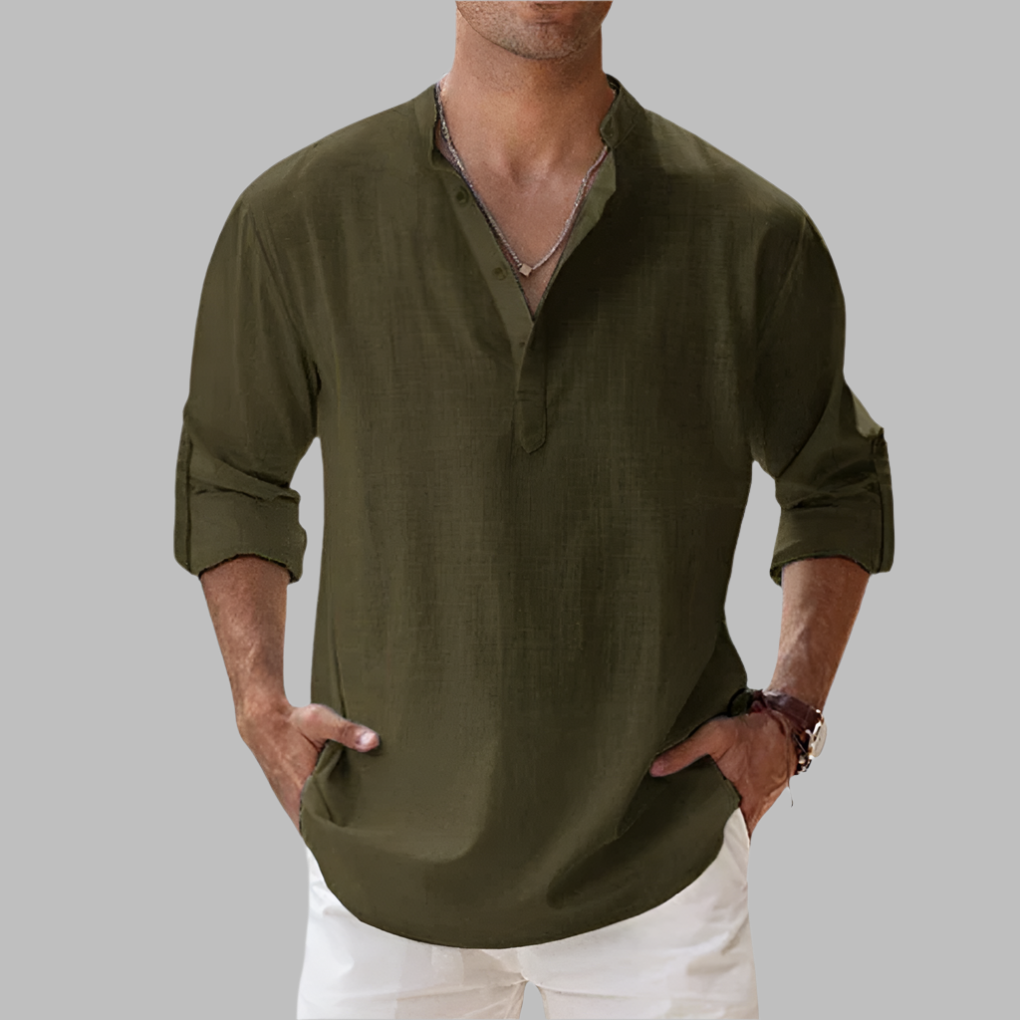 Men’s Relaxed Linen Lightweight Summer Shirt