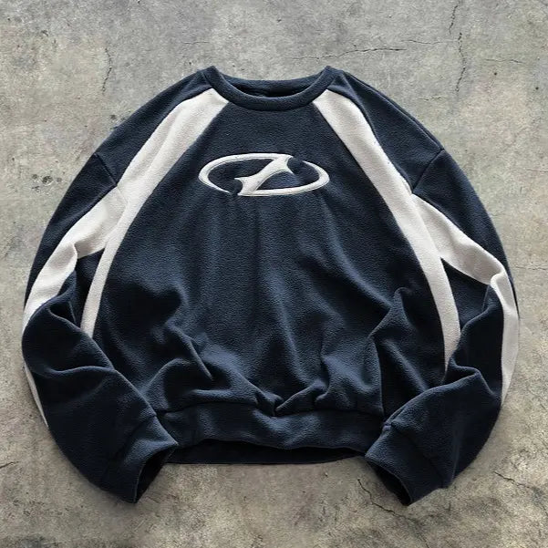 Men’s Casual Sweatshirt Crew Neck Long Sleeve Streetwear Pullover