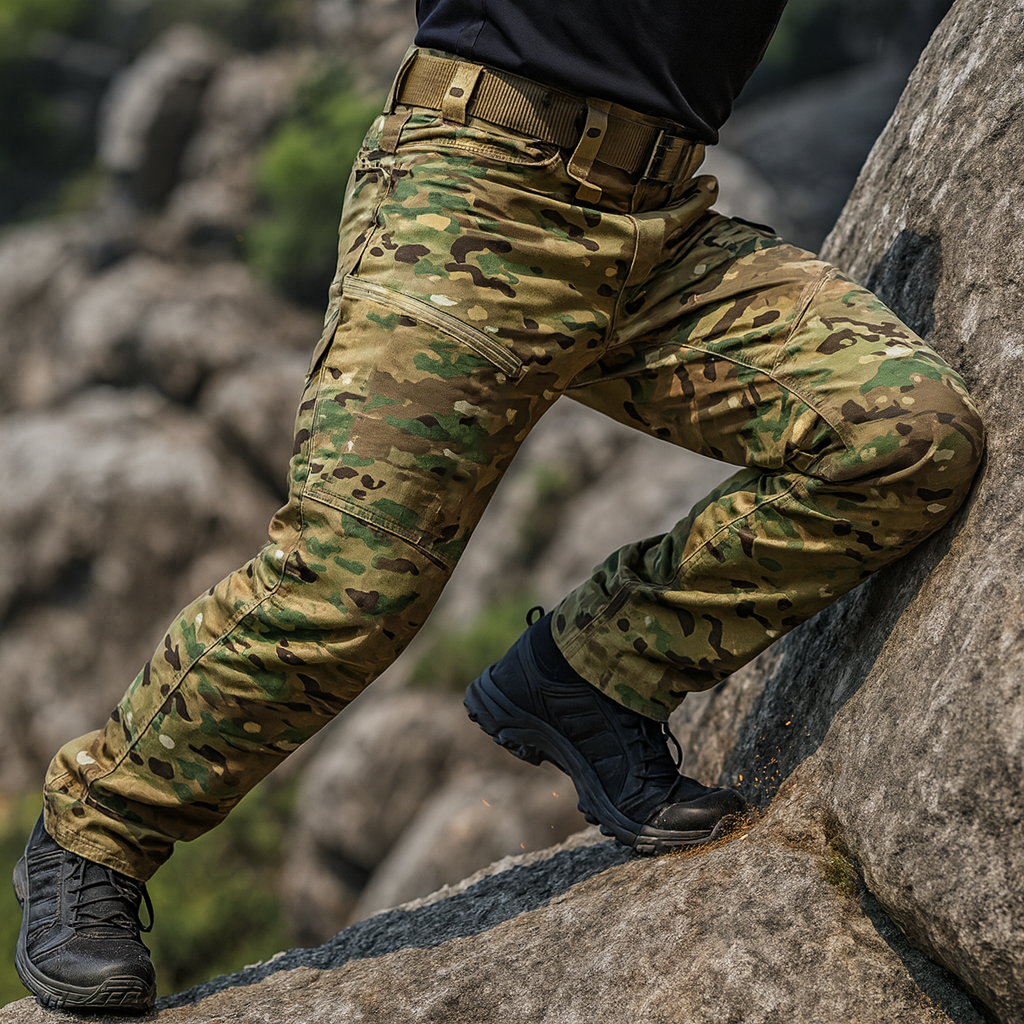 Men’s Tactical Cargo Pants Outdoor Camouflage Work Hiking Trousers