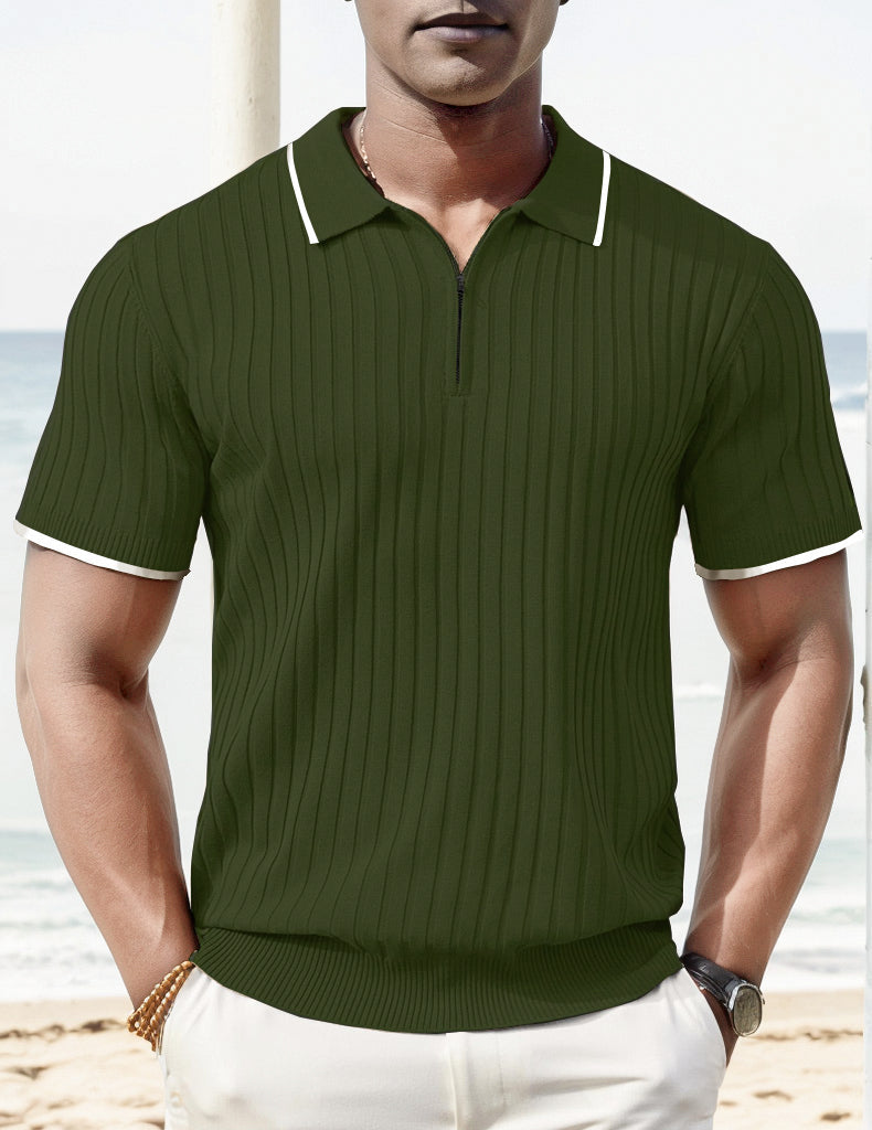 Aule Rib Knit Polo Shirt - Solorfit