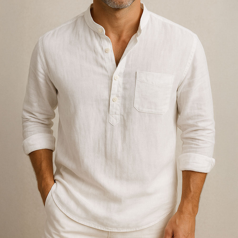 Vento Classico Men’s Linen Shirt – Breathable Lightweight Casual Shirt