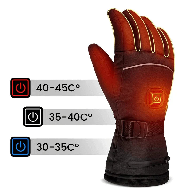 Unisex Heated Gloves Rechargeable Outdoor Sports Gloves