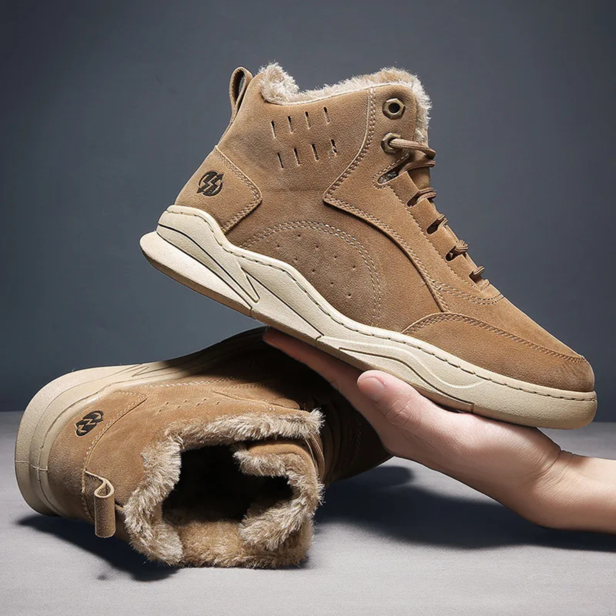 The Cedarforest Men’s Winter Fur Lined High Top Snow Boots
