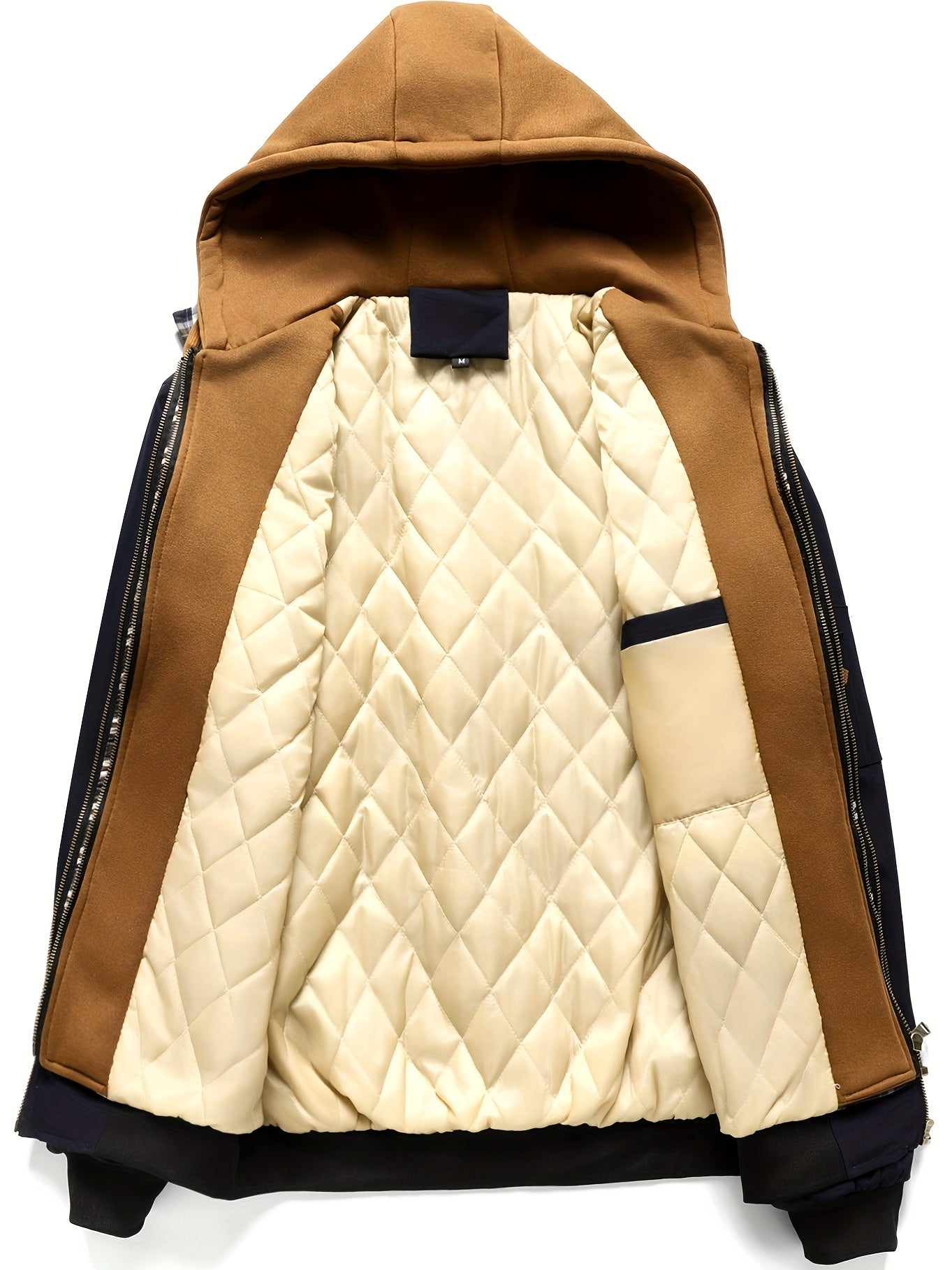 Men’s Hooded Bomber Jacket Casual Zip Up Utility Jacket