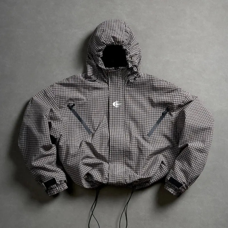 Men’s Outdoor Vintage Streetwear Jacket Zip Up Casual Windbreaker Lightweight Hooded