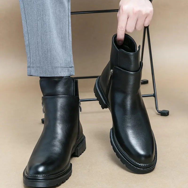 Men’s Ankle Boots Casual Slip On Work and Office Footwear