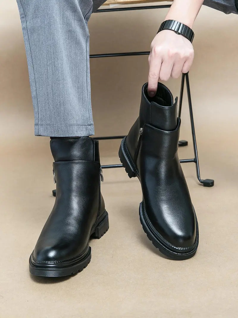 Men’s Ankle Boots Casual Slip On Work and Office Footwear