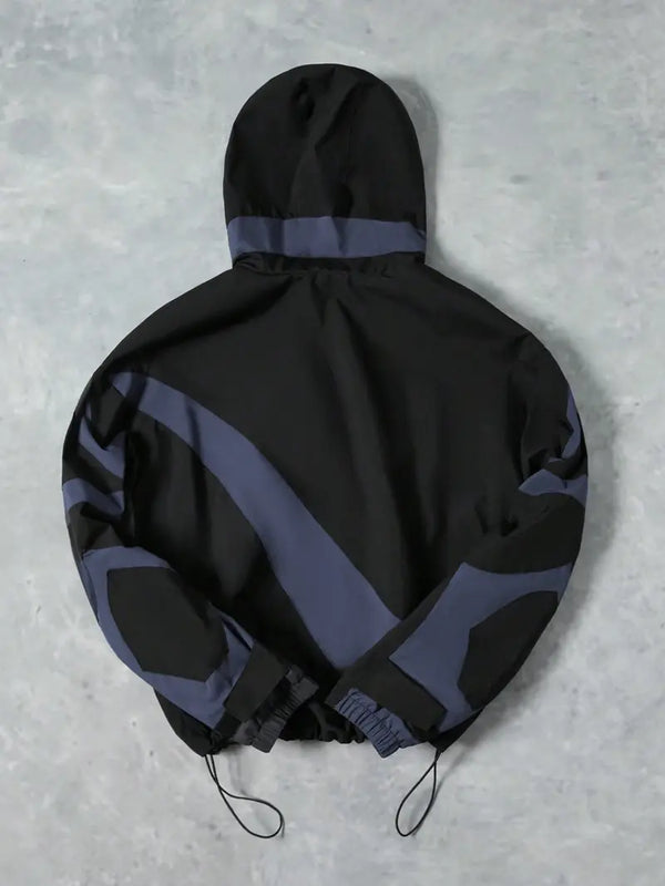 Men’s Hooded Windbreaker Jacket Zip Up Outdoor Casual Coat