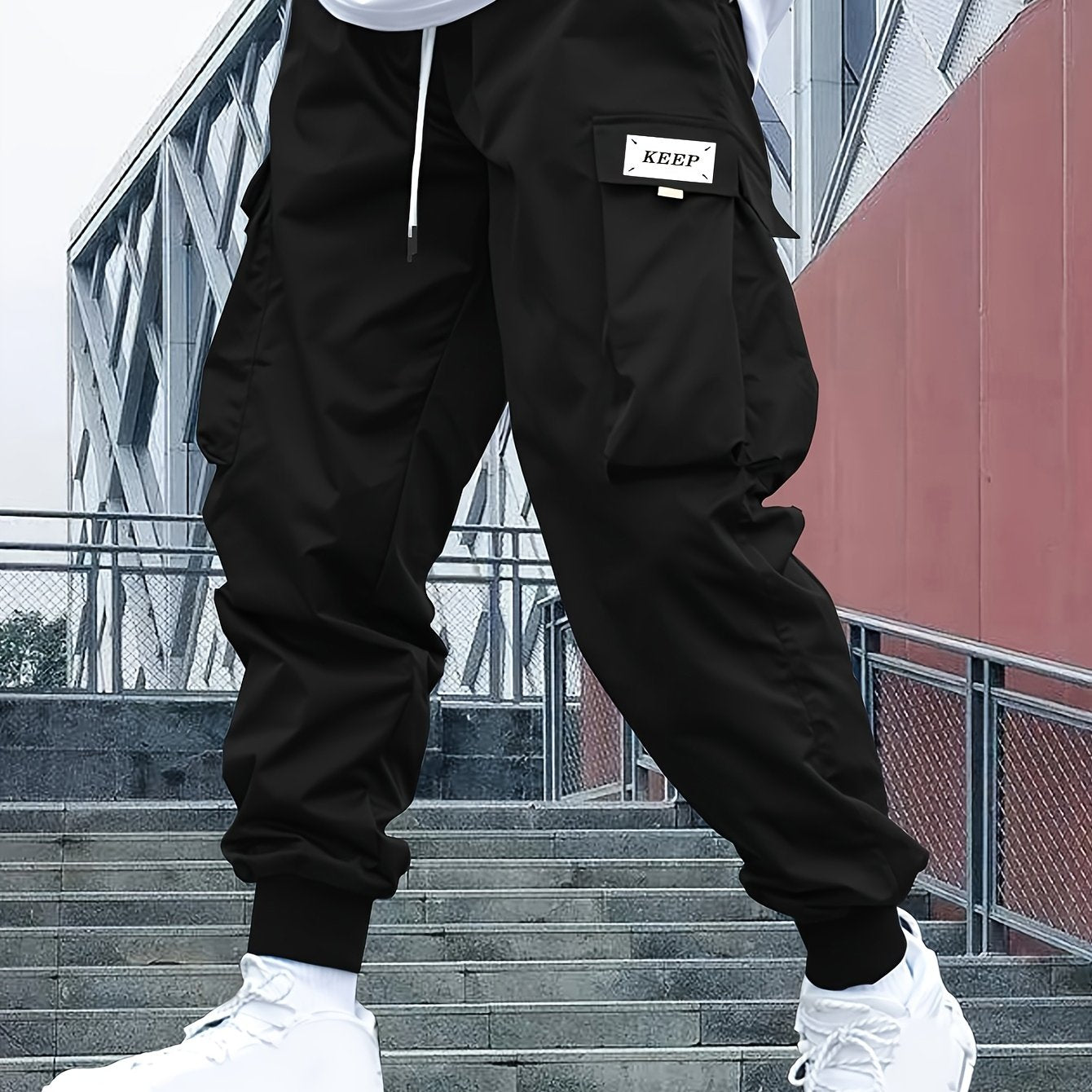 Men’s Cargo Jogger Pants Casual Streetwear Trousers Everyday Wear