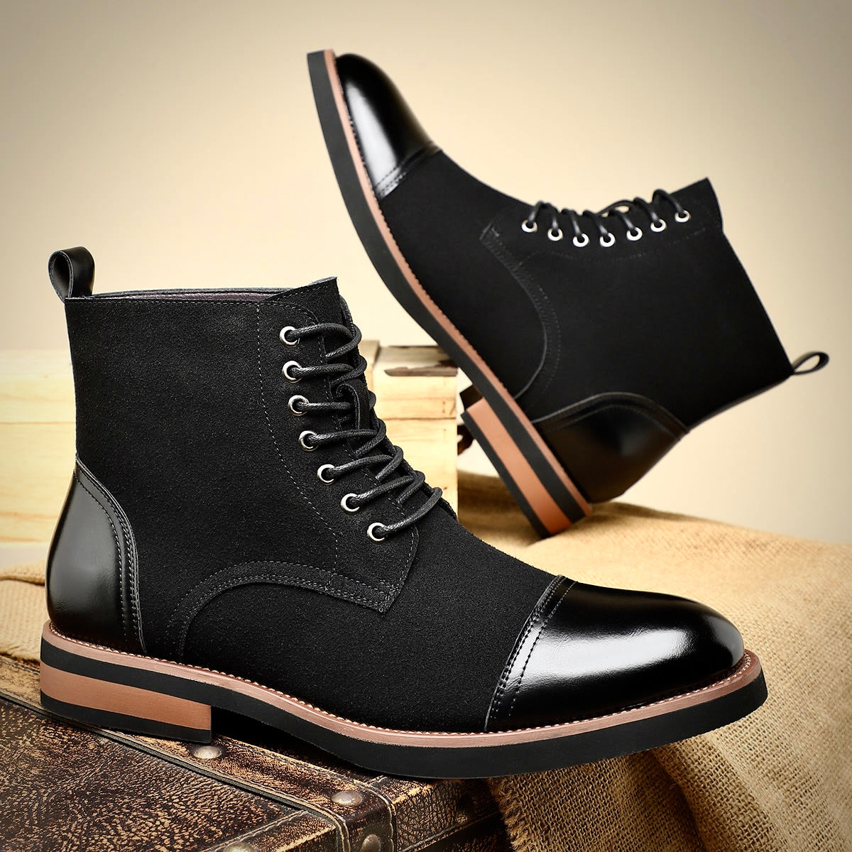 Oliver Ashford Oxford Leather Boots – Classic Men’s Dress Boots - Solorfit