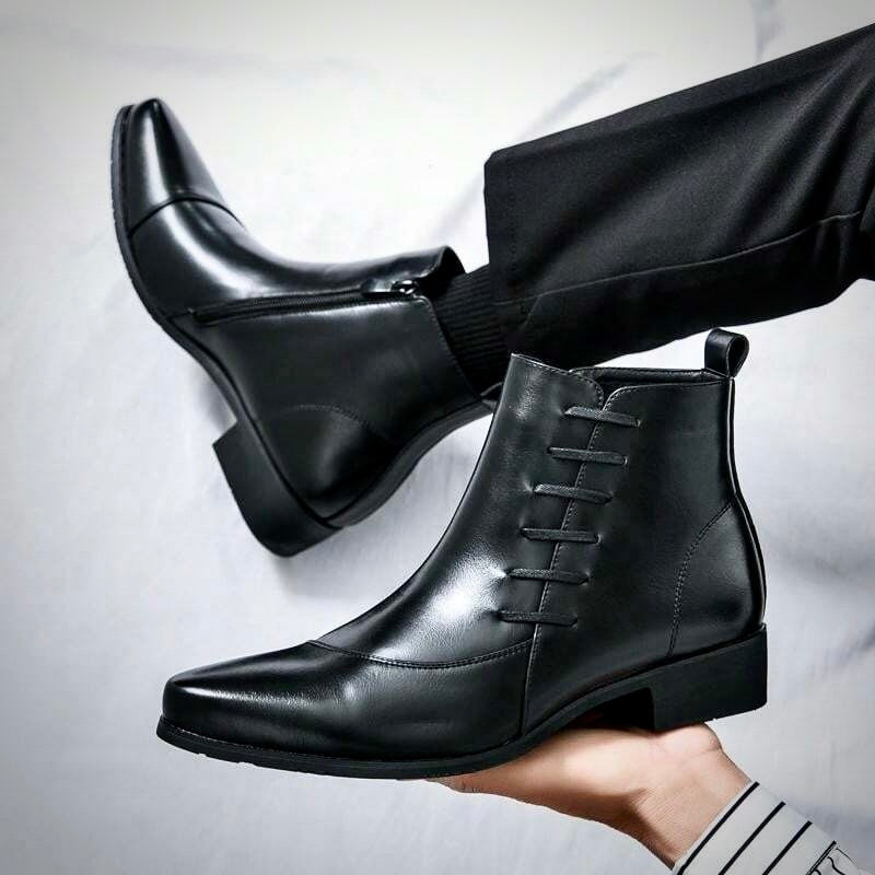Samuel Thatcher Leather Dress Boots – Classic Men’s Formal Footwear - Solorfit