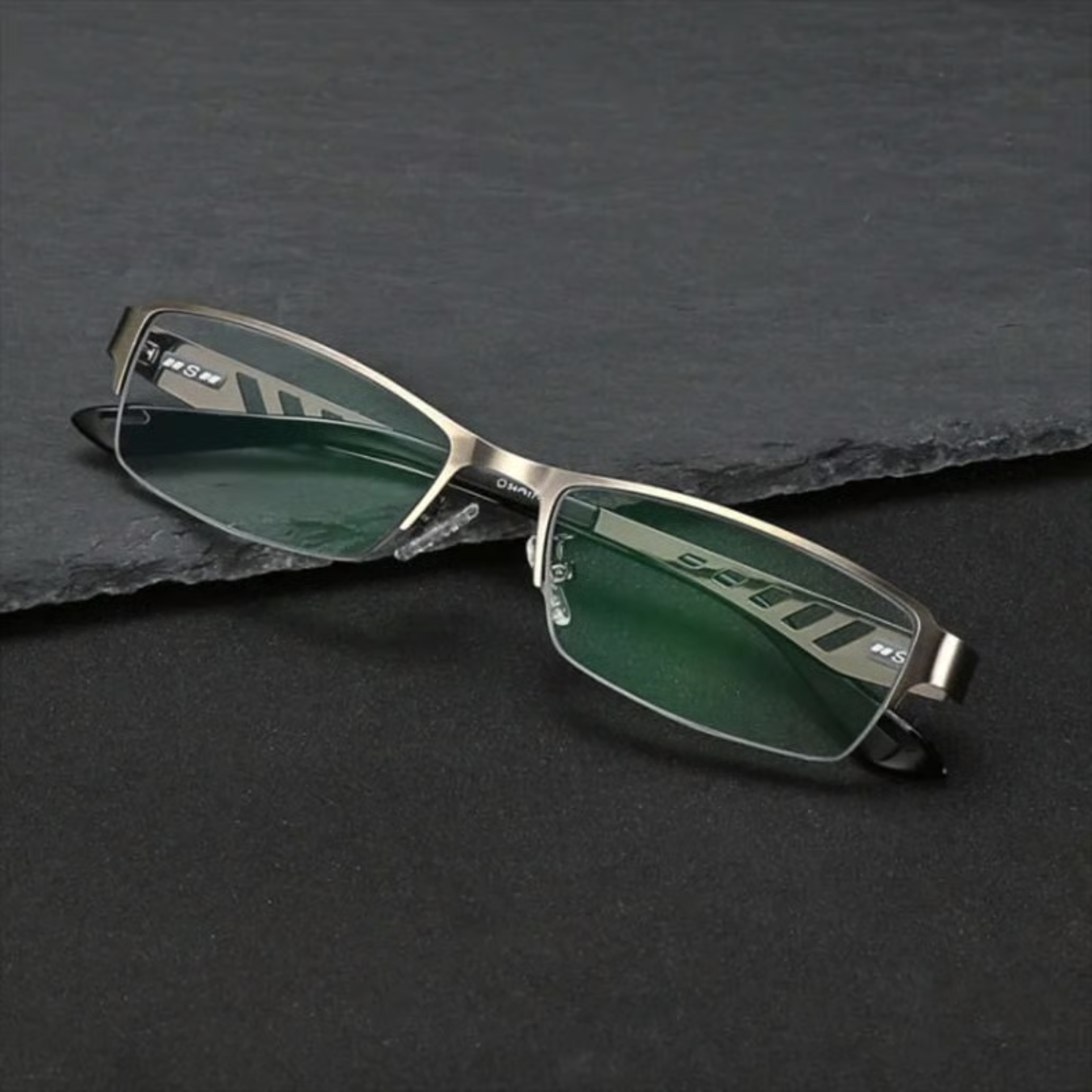 Rectangle Eyeglass Frames Lightweight Half Rim Optical Glasses