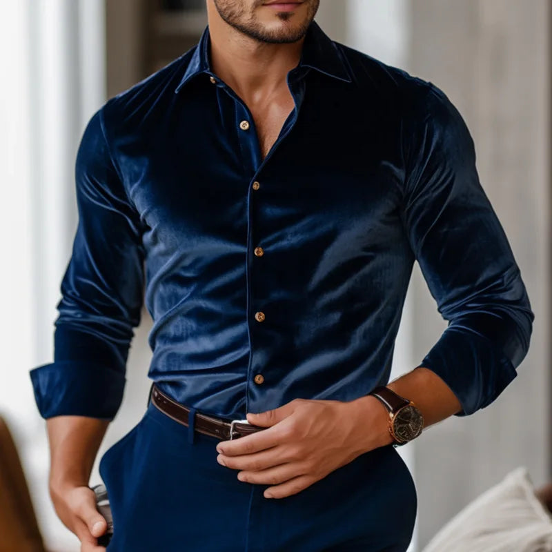 Vellano Men’s Button-Up Shirt – Clean Classic Design