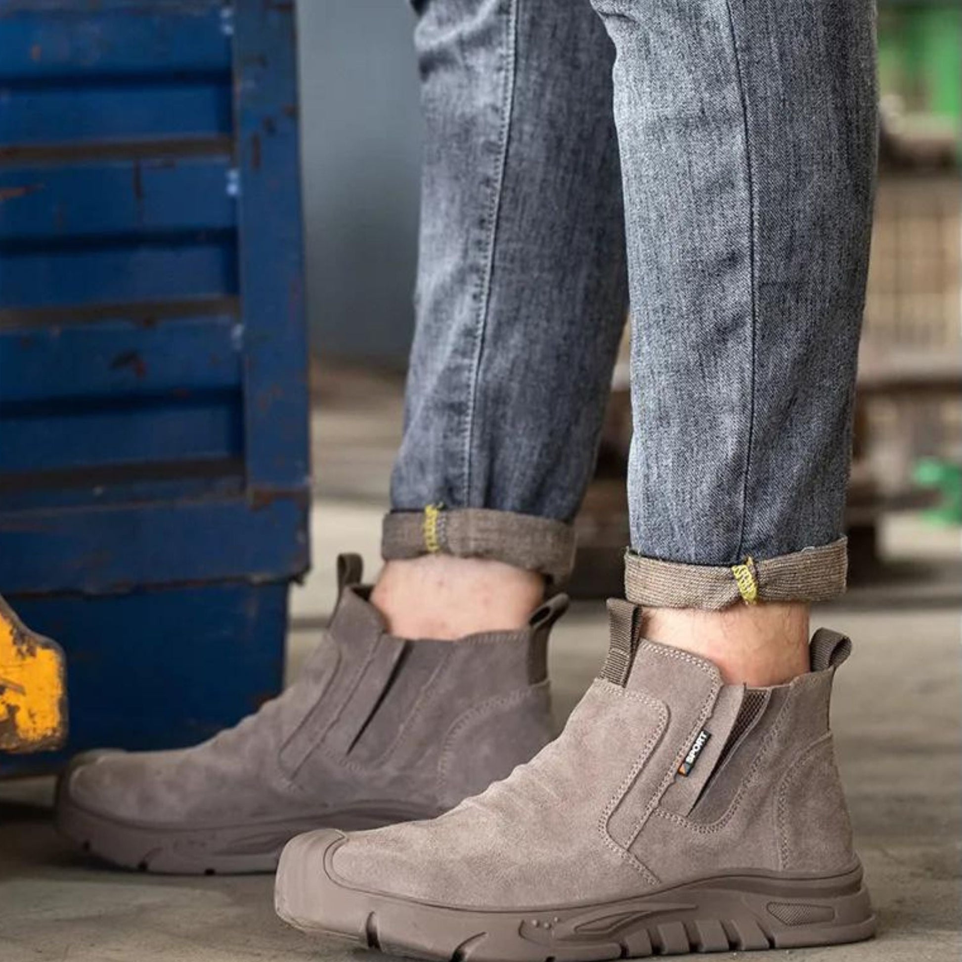 Men’s Steel Toe Work Boots – Durable Safety Boots with Slip-Resistant Sole - Solorfit