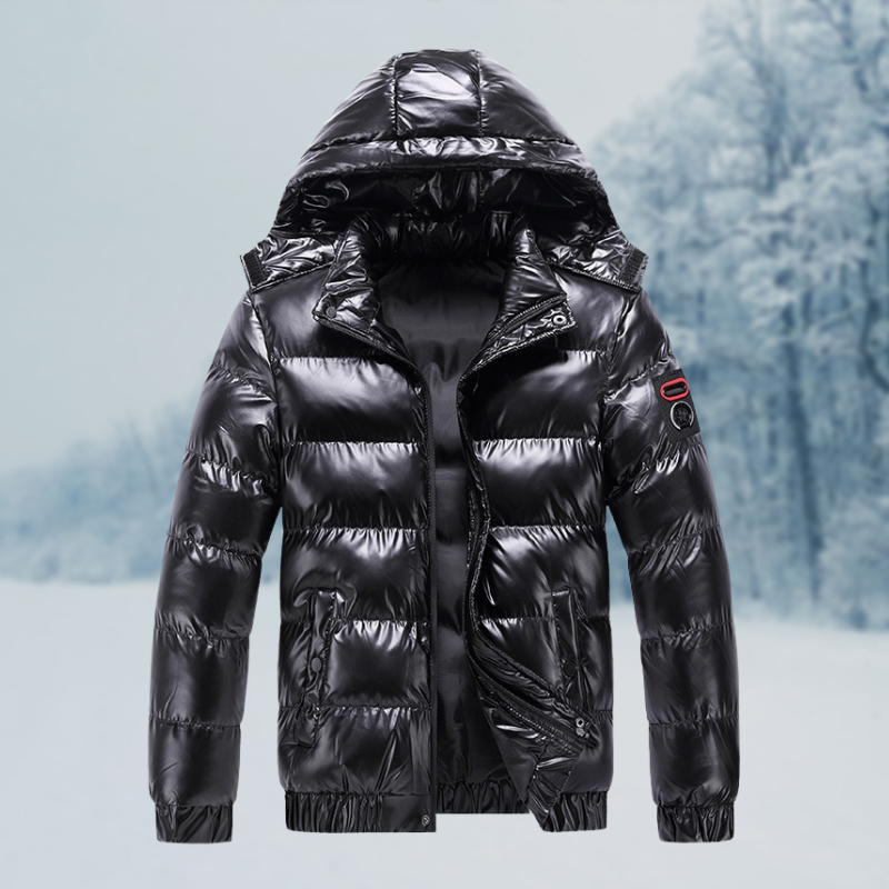 Windproof Men’s Puffer Jacket – Quilted Insulated Shell