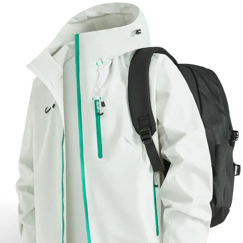 Men’s Hooded Outdoor Jacket Functional Zip Up Travel Jacket