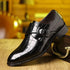 Solorfit | Crocodile-Pattern Slip-On Loafers for Men – Stylish Buckle Details & Tapered Toe - Solorfit