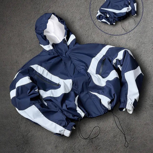 Men’s Hooded Windbreaker Jacket Zip Up Outdoor Casual Coat
