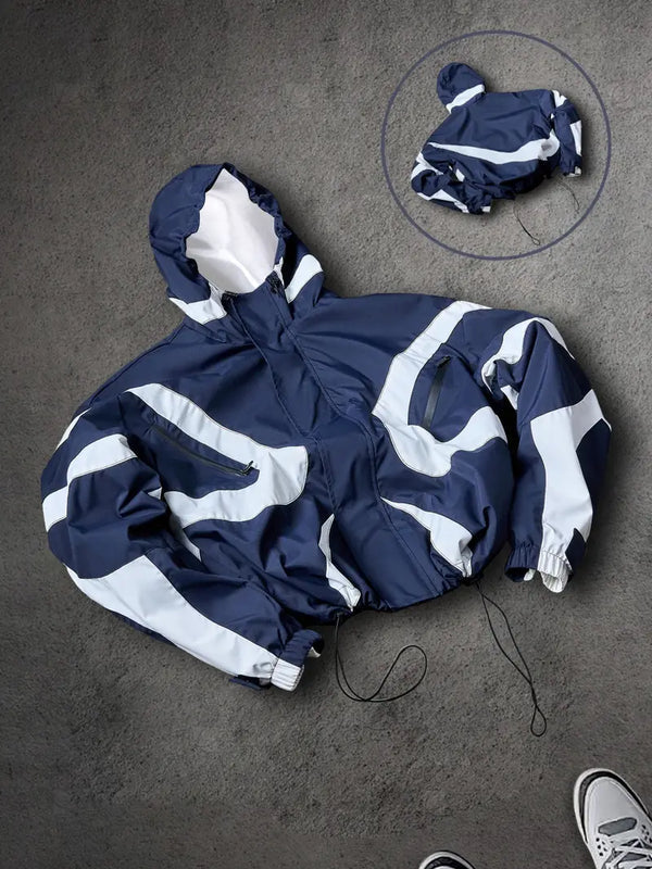 Men’s Hooded Windbreaker Jacket Zip Up Outdoor Casual Coat