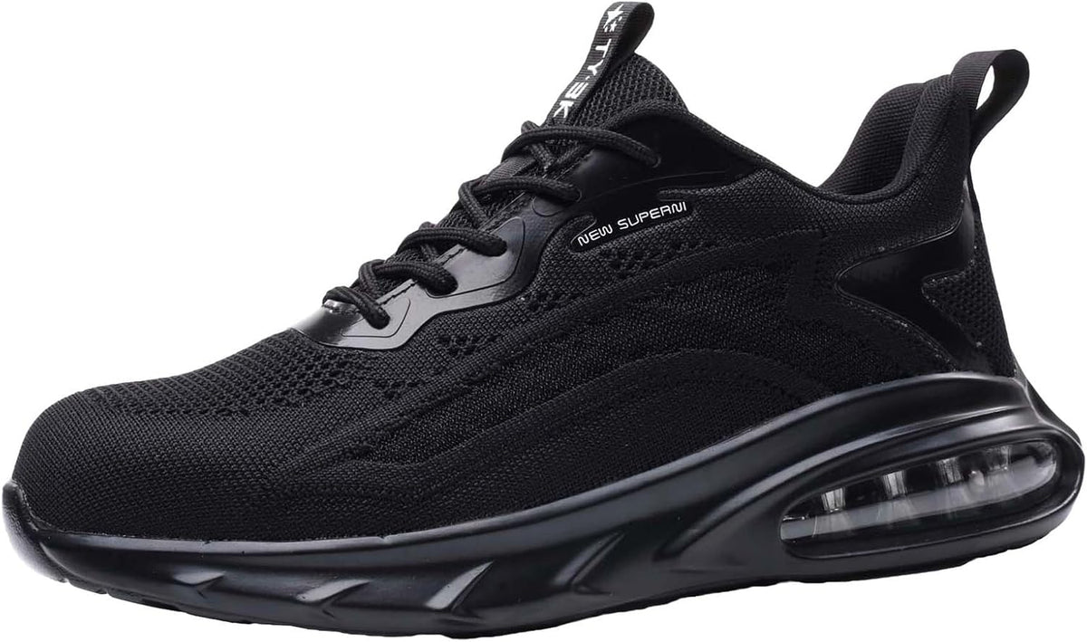 Steel Toe Shoes for Men with Air Cushion Safety Work Shoes Lightweight Breathable Industrial Construction Sneaker