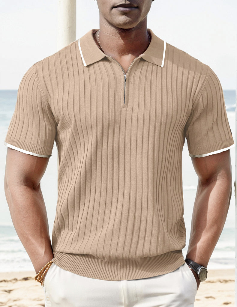 Aule Rib Knit Polo Shirt - Solorfit
