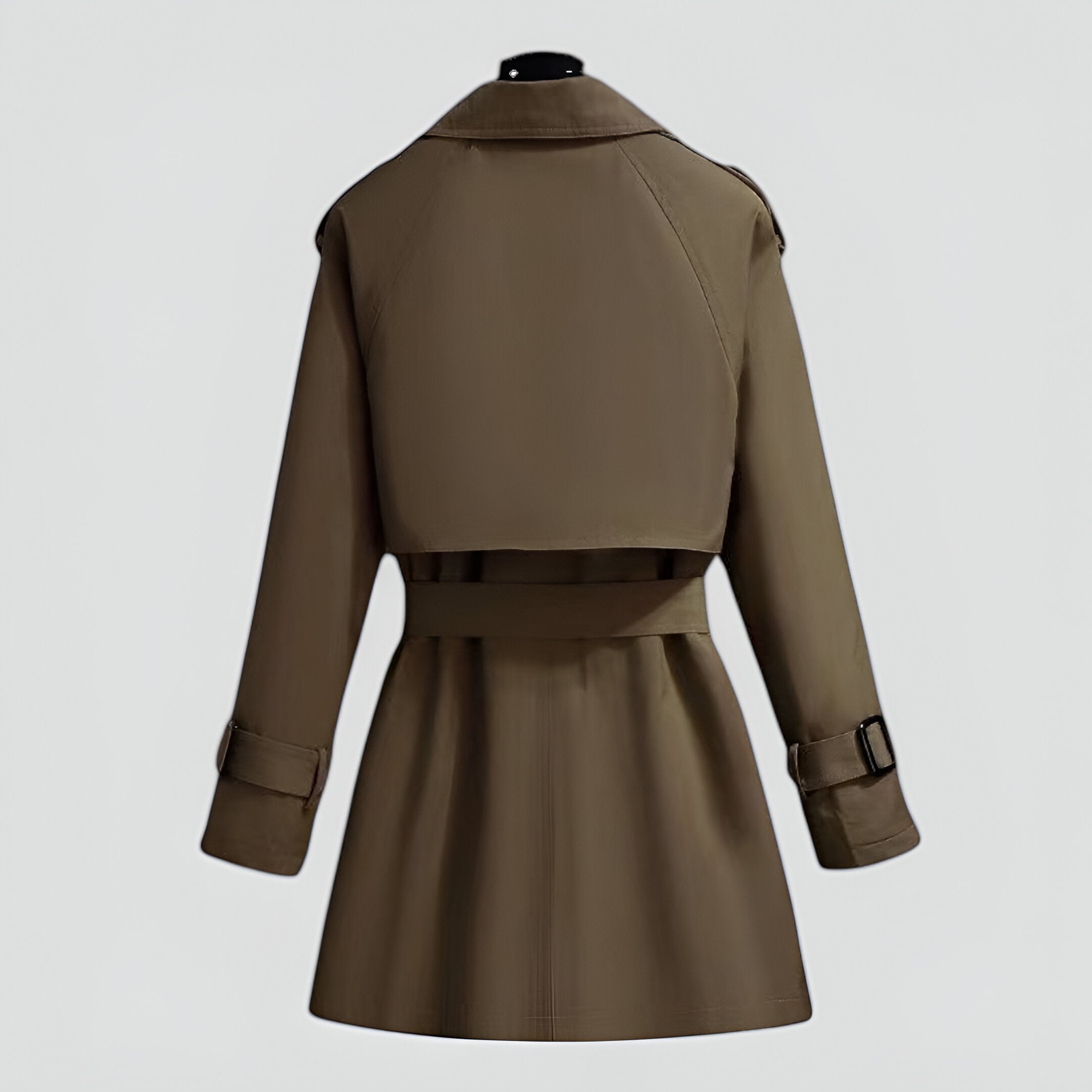 Women’s Trench Coat Double Breasted Long Coat Casual Outerwear