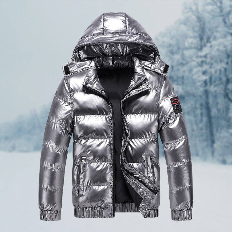 Windproof Men’s Puffer Jacket – Quilted Insulated Shell