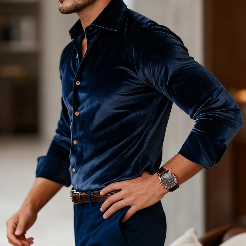 Vellano Men’s Button-Up Shirt – Clean Classic Design