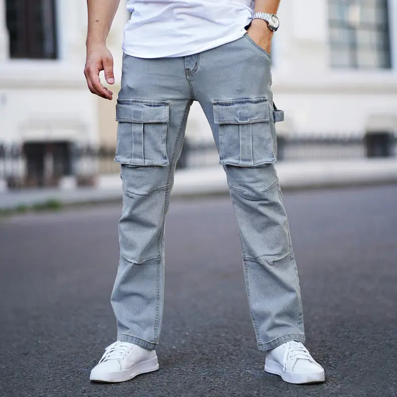 Men’s Cargo Pants Loose Fit Casual Streetwear Utility Trousers