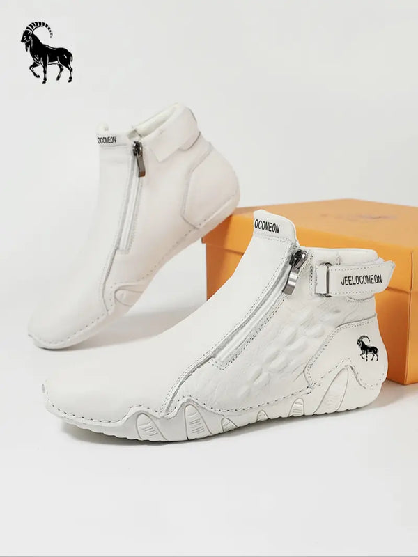 Men’s Ankle Boots Casual Zip Up Outdoor Streetwear Shoes