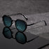 Solorfit | Unisex Polygonal Fashion Glasses – Black Frame with Teal-Tinted Lenses, Lightweight and Durable Eyewear - Solorfit