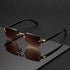 Frameless Square Glasses for Men – Trendy & Unique Eyewear for Street Style Photography - Solorfit