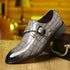 Solorfit | Crocodile-Pattern Slip-On Loafers for Men – Stylish Buckle Details & Tapered Toe - Solorfit