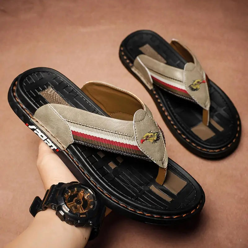 Men's Casual Flip Flops Beach Sandals Lightweight Slides for Everyday