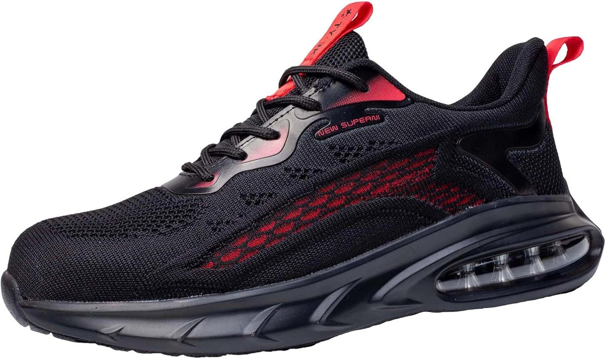 Steel Toe Shoes for Men with Air Cushion Safety Work Shoes Lightweight Breathable Industrial Construction Sneaker