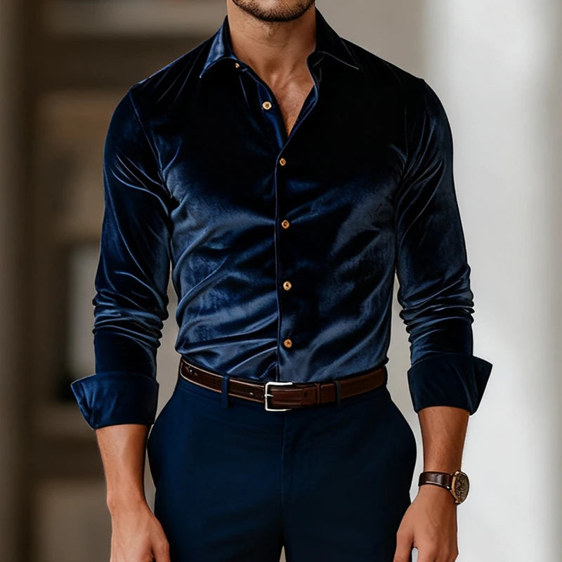 Vellano Men’s Button-Up Shirt – Clean Classic Design