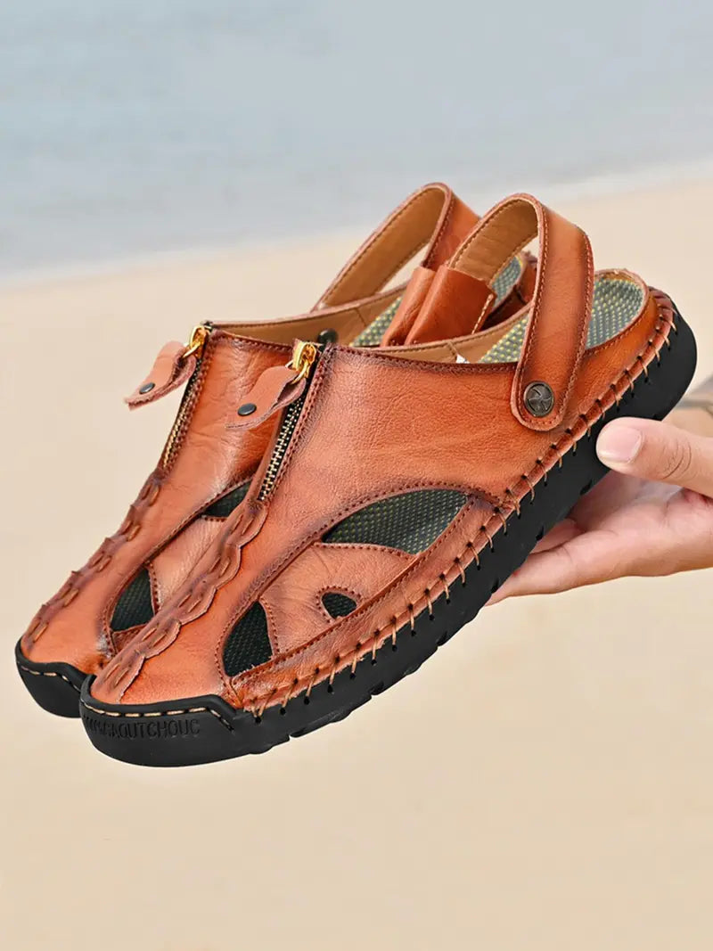 Men’s Casual Sandals Closed Toe Slip On Comfort Summer Shoes