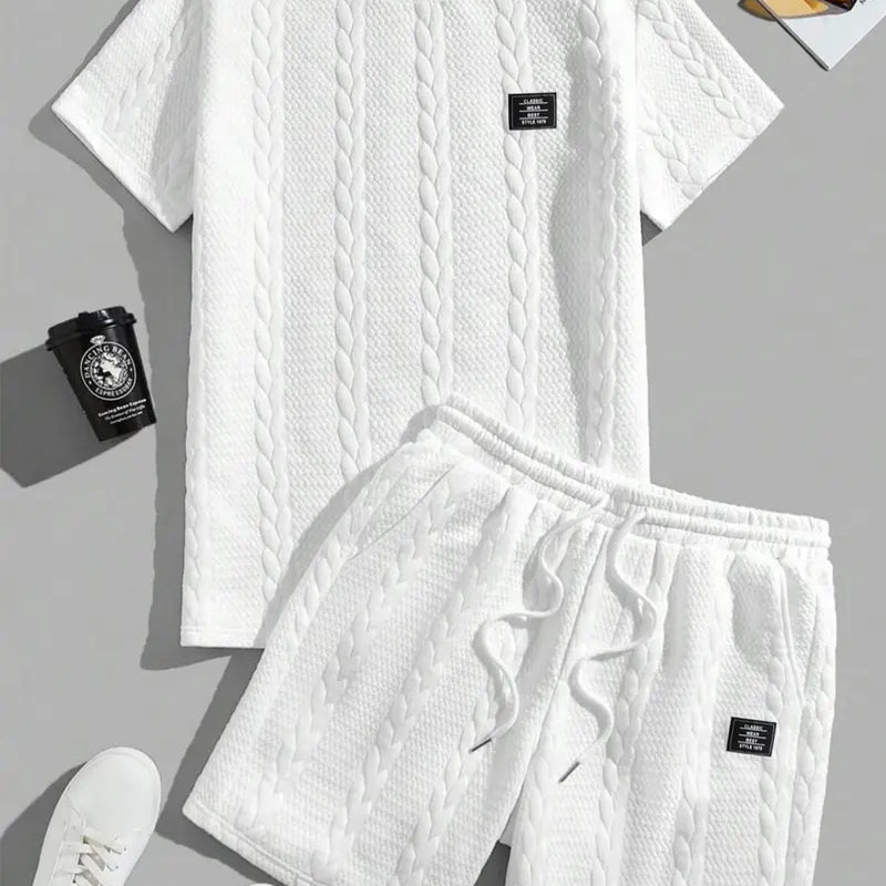 Men’s Casual T-Shirt and Shorts Set Relaxed Fit Lounge Outfit