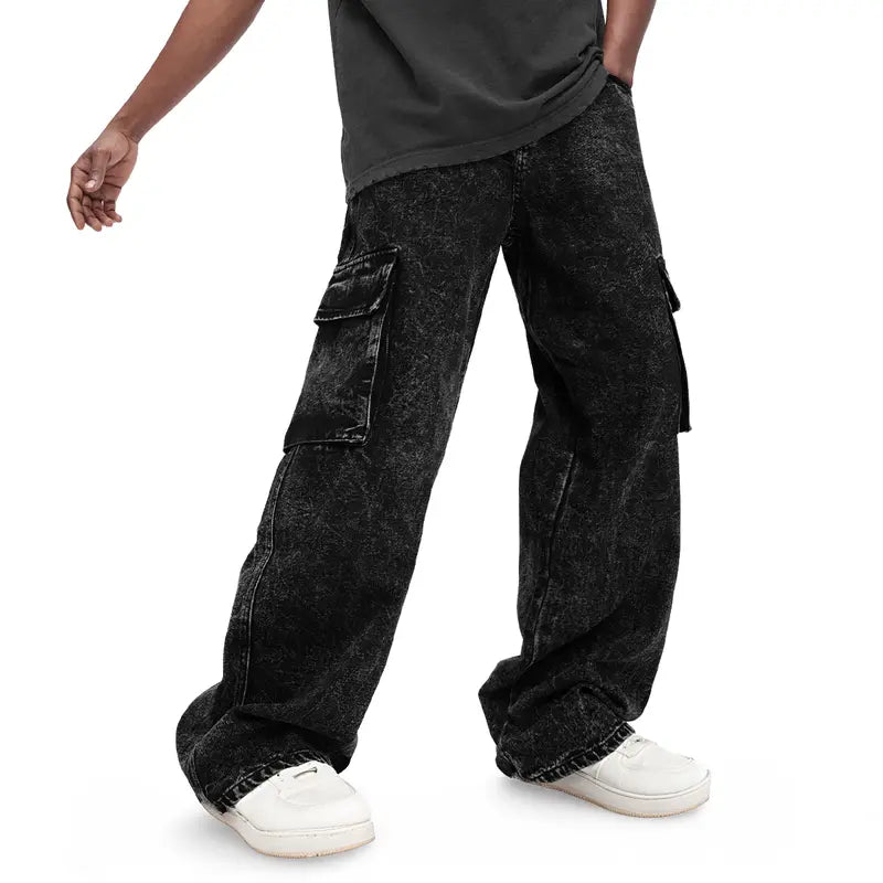 Men’s Cargo Pants Loose Fit Casual Streetwear Utility Trousers