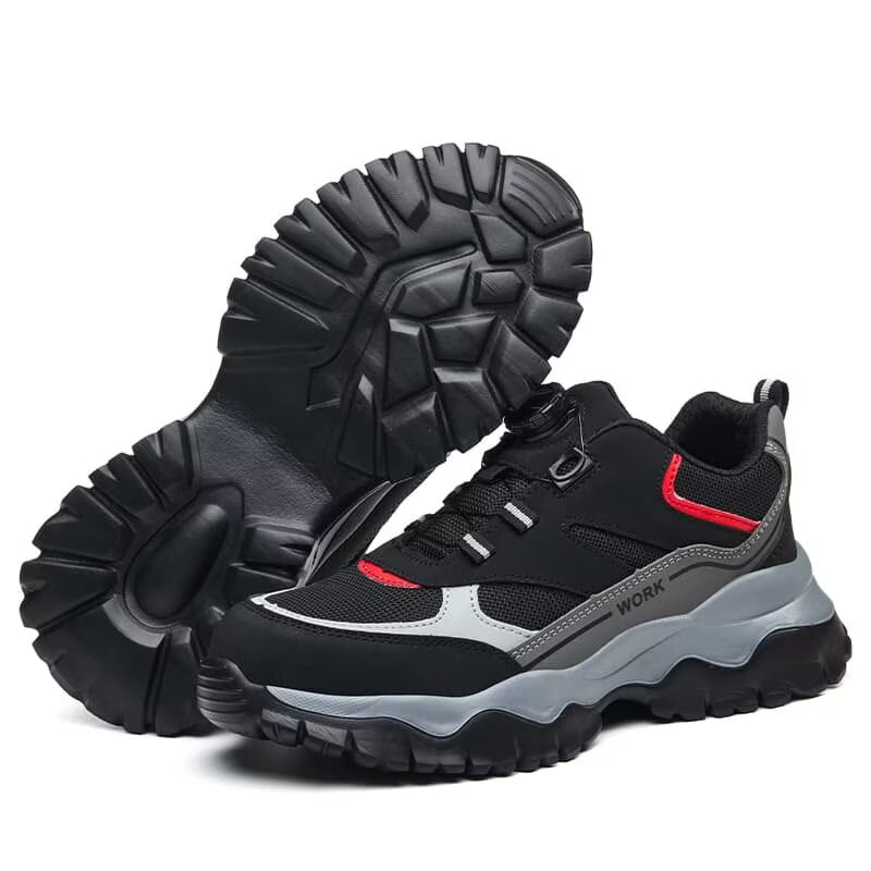 Men’s Steel Toe Safety Work Boots Puncture Resistant Protective Shoes